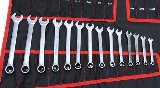 Sada klíčů - očko-otevřené, zahnuté, S klíče, TORX, na brzdové trubky, 47 ks