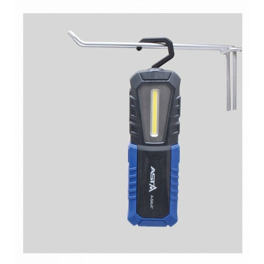 Dílenská montážní lampa COB LED, 240 lm, nabíjecí, s magnetem a háčky - ASTA