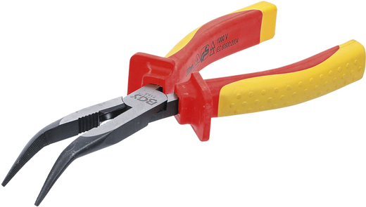Kleště na jemnou mechaniku elektrikářské VDE, zahnuté 200 mm - BGS 7153