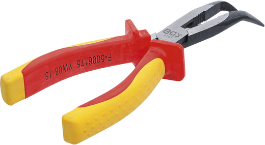 Kleště na jemnou mechaniku elektrikářské VDE, zahnuté 200 mm - BGS 7153