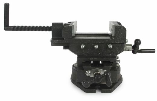 Křížový strojní svěrák, otočný, čelisti 100 mm