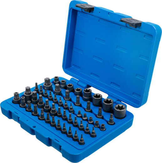 Nástrčné a zástrčné hlavice TORX 1/4", 3/8" a 1/2", sada 52 dílů - BGS 9839