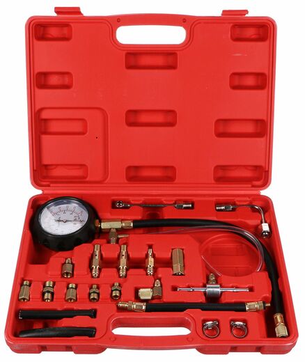 Sada pro testování tlaku benzínových motorů MECHANIC ENGINE TESTER 20, 0-10bar, 20ks SIXTO