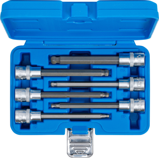 Zástrčné hlavice Imbus s kuličkou 1/2", H5-H12, prodloužené 140 mm, sada 6 dílů - BGS 4258