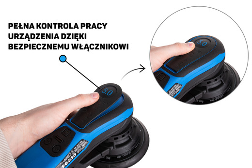 Oscilační excentrická bruska, 150 mm, brushless motor