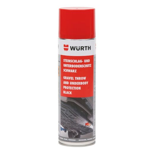 Ochrana podvozku před odletujícím štěrkem (kaučuk), sprej, černý, 500 ml - Würth