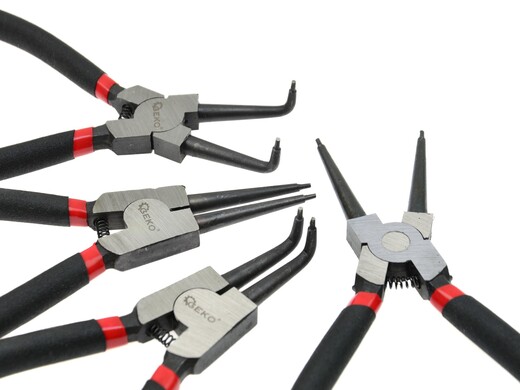 Kleště na segrovky, přímé a zahnuté, vnitřní a vnější, 200 mm, sada 4 ks