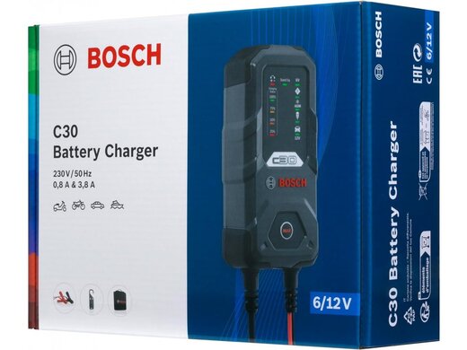 Nabíječka baterií 6V/12V, 1,2-14 Ah/14-120 Ah, 3,8A - Bosch C30