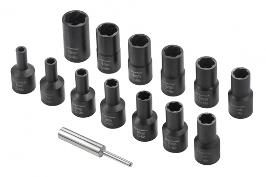 Sada nástavců 1/2'' pro stržené šrouby 14ks - QUATROS QS50930