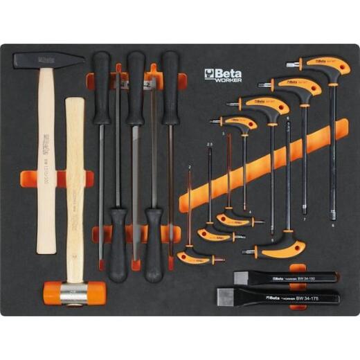 Sestava dílenského nábytku C45PRO 2X, 268 ks nářadí - Beta Tools