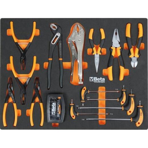 Sestava dílenského nábytku C45PRO 2X, 268 ks nářadí - Beta Tools