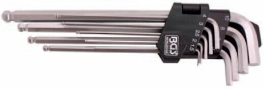 Klíče imbus, s kuličkou (9ks)- BGS 790