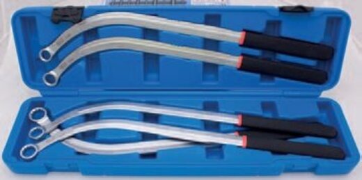 Klíče očkové vyhnuté pro klínové řemenice 13/15/16/17/19 mm, sada 5 ks - BGS 1310