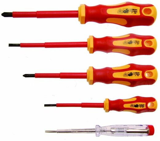 Šroubováky ploché a křížové VDE - 5ks BGS 35815