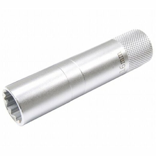 Nástrčná hlavice 3/8" na zapalovací svíčky 16mm s gumou - BGS