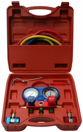 Sada na plnění a diagnostiku klimatizace automobilů, R134a – QUATROS QS13107