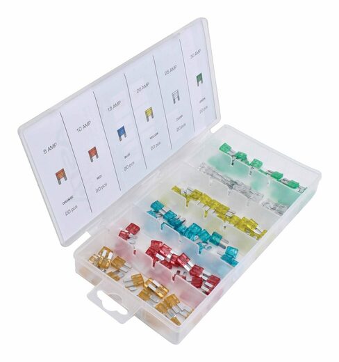 Autopojistky ploché nožové micro2, 5 - 30 A, sada 120 ks - ASTA