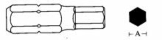 Bit Imbus, velikost H10, úchyt 10 mm, délka 75 mm - JONNESWAY D175H100