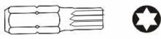 Bit TORX, velikost T45, úchyt 10 mm, délka 75 mm - JONNESWAY D175T45