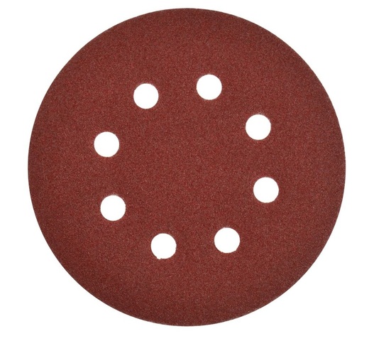 Brusný papírový kotouč P40, průměr 125 mm, 8 otvorů