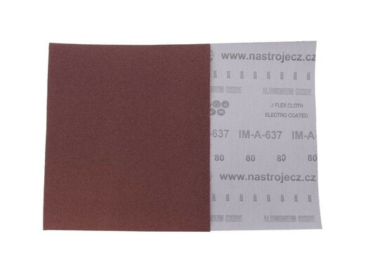 Brusné plátno - arch P80, 230 x 280 mm