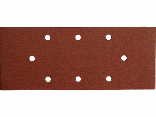 Brusný papír - smirek P80, 93 x 230 mm, 8 otvorů, balení 10 ks - EXTOL PREMIUM EX243080