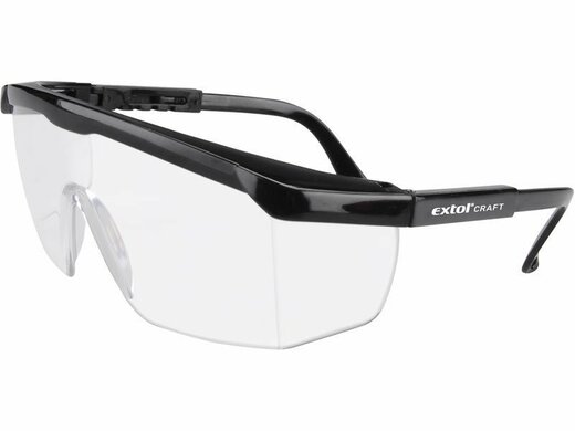 Brýle ochranné, čirý zorník třídy F, nastavitelné, EN 166 EXTOL CRAFT
