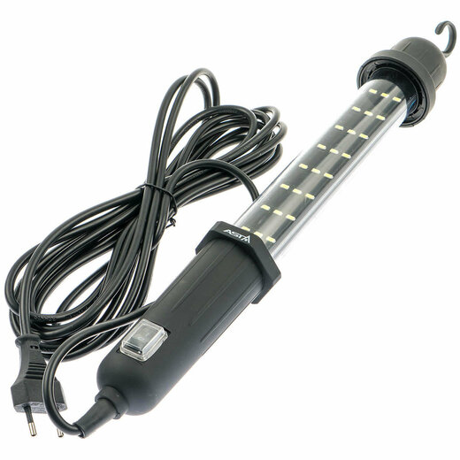 Dílenská montážní lampa 24 LED SMD, elektrická 230V, s hákem na zavěšení - ASTA
