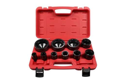 Nástrčné hlavice - klíče 1/2" 26-88 mm, na hřídelové KM matice, sada 10 ks
