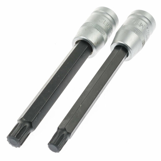 Hlavice na šrouby hlavy válců 1/2", profily TORX, TORX-E, XZN a RIBE, sada 9 ks - ASTA