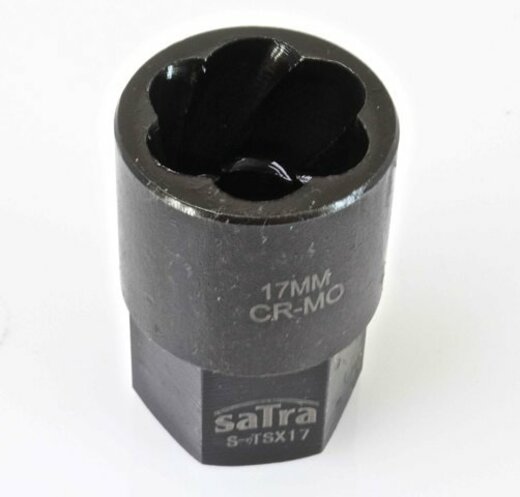 Hlavice nástrčná na poškozené šrouby 1/2", rozměr 17 mm - SATRA