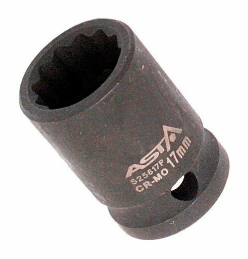 Hlavice nástrčná úderová 1/2" 17 mm, 12hranná - ASTA