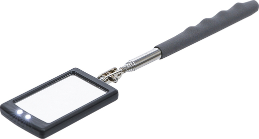 Inspekční zrcátko teleskopické 290-876 mm, s LED osvětlením