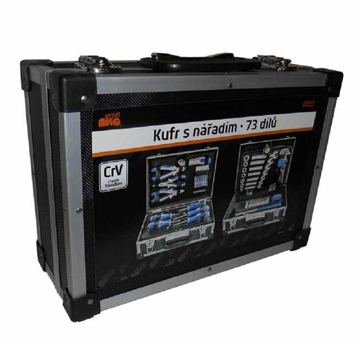 Kufr s nářadím - kladivo, šroubováky, klíče, kleště a další, 73 dílů - MAGG JY0073