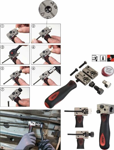 Přípravek pro pertlování/úpravu brzdového potrubí 4,75mm - Vigor V4416