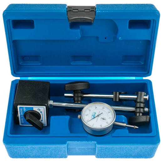 Magnetický stojan, stativ + úchylkoměr, rozsah 0 - 10 mm - SATRA