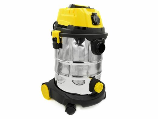 Průmyslový vysavač pro mokré i suché vysávání, s oklepem filtru, 25 l
