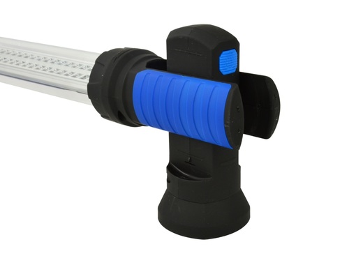Montážní lampa LED 120 SMD, nabíjecí, s nastavitelným držákem, háčky a magnety
