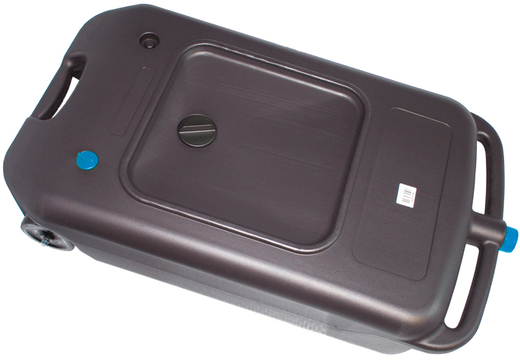 Nádoba na vypouštění oleje, 40 litrů, uzavíratelná s hubicí, pojízdná - BGS 8554