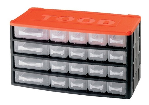 Box na nářadí 20 zásuvek, 330x170x180 mm, plast