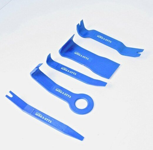 Plastové nástroje - klíny, páky a háky na montáž a demontáž čalounění, sada 5 ks - SATRA