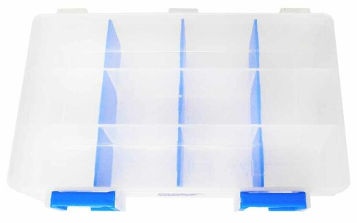 Plastový organizér 212x142x47 mm, s vyjímatelnými přepážkami - MAGG BOX L