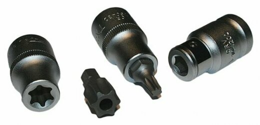Hlavice TORX 1/2", nástrčné, zástrčné a bity, 23 dílů - ASTA