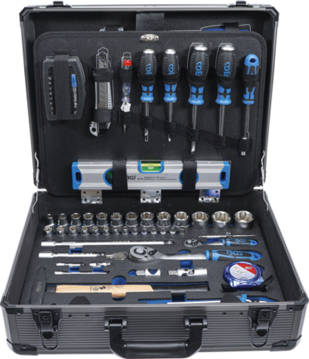 Kufr s nářadím - gola sada 1/4" a 1/2", klíče, kleště, šroubováky, 149 dílů - BGS 15501