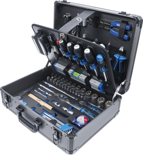 Kufr s nářadím - gola sada 1/4" a 1/2", klíče, kleště, šroubováky, 149 dílů - BGS 15501