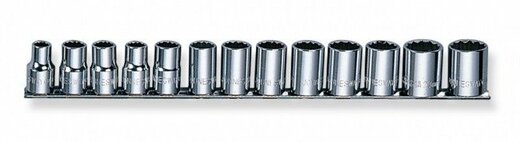 Sada nástrčných hlavic, 1/2", palcové, 12hranné, 13 kusů - JONNESWAY S05H4213S