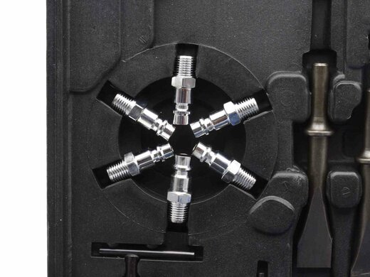 Pneumatické nářadí - rázový utahovák, bruska, ráčnový utahovák, vrtačka, sekáč