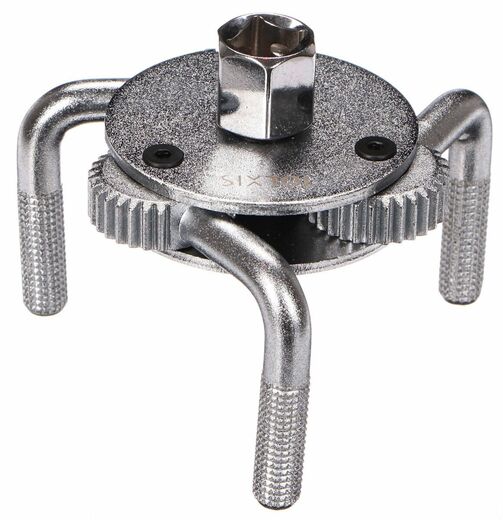 Klíč na olejový filtr, rozsah 65-130 mm, 1/2", tříramenný, univerzální - SIXTOL
