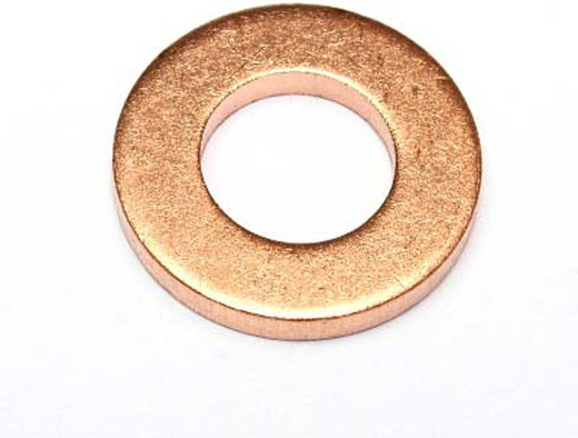 Těsnění pod vstřikovače diesel common rail 7 x 13,6 x 1,6 mm, měděné