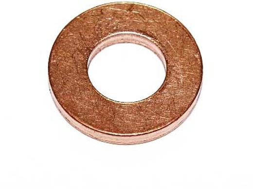 Těsnění pod vstřikovače diesel common rail 7 x 13,8 x 1,85 mm, měděné